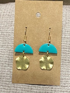 Turquoise with gold circle