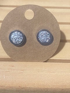 8mm Silver plated studs