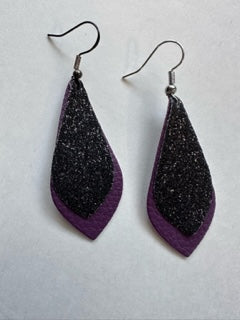 Pointed teardrop-black and purple